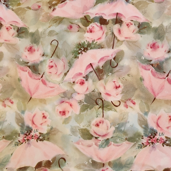 Lot of 1980s Wrapping Paper Care Bears Floral Happy Birthday Umbrella Kitsch - Picture 2 of 8